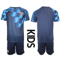 Kroatia Fotballklær Bortedraktsett Barn VM 2022 Kortermet (+ korte bukser)